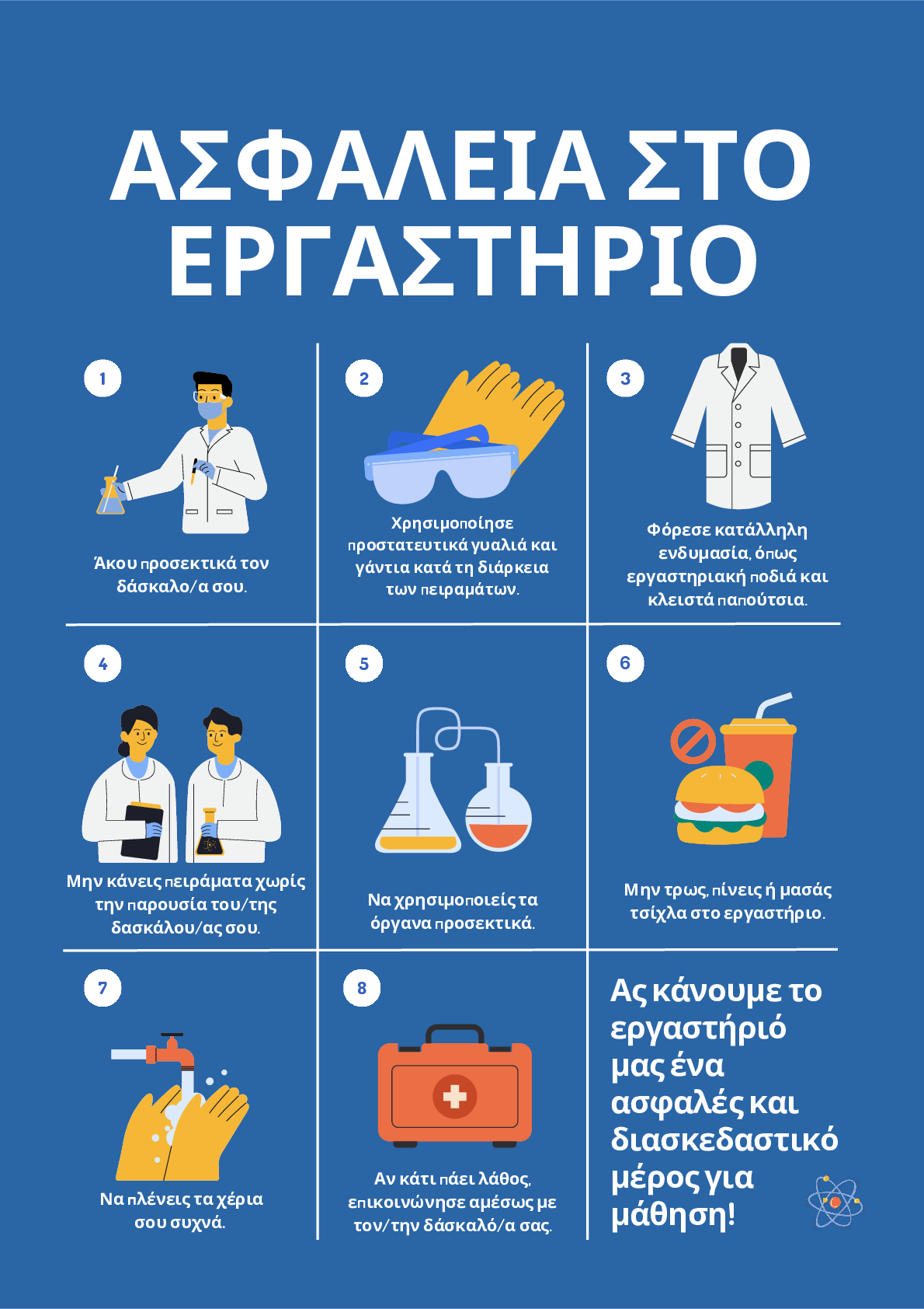 Υπενθυμίσεις ασφαλείας εργαστηρίου SEAMIND